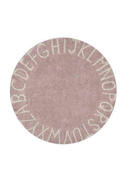 Ковер круглый Алфавит Round ABC (розовый) 150D