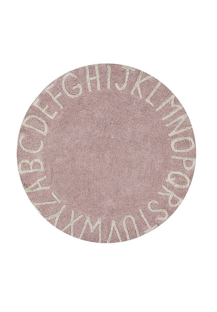 Ковер круглый Алфавит Round ABC (розовый) 150D