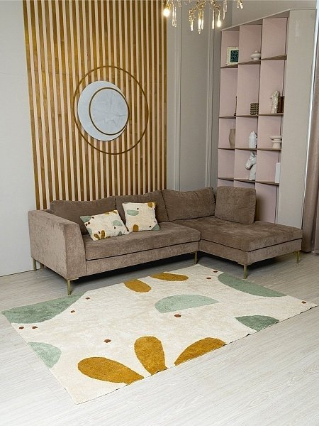 Хлопковый ковер Lillaland Растительный орнамент 160*230