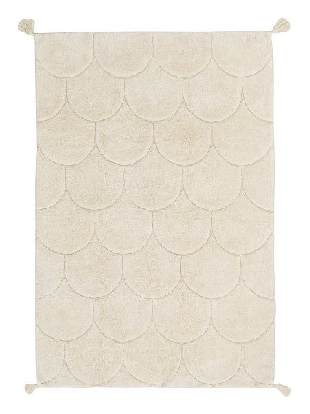 Хлопковый ковер Lillaland Узор чешуя натуральная 160*230