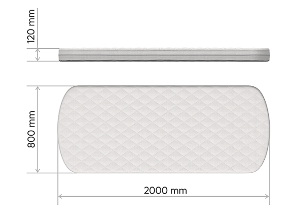 Матрас для кровати KIDI soft латекс/eco-foam 12 см (80*200 см)