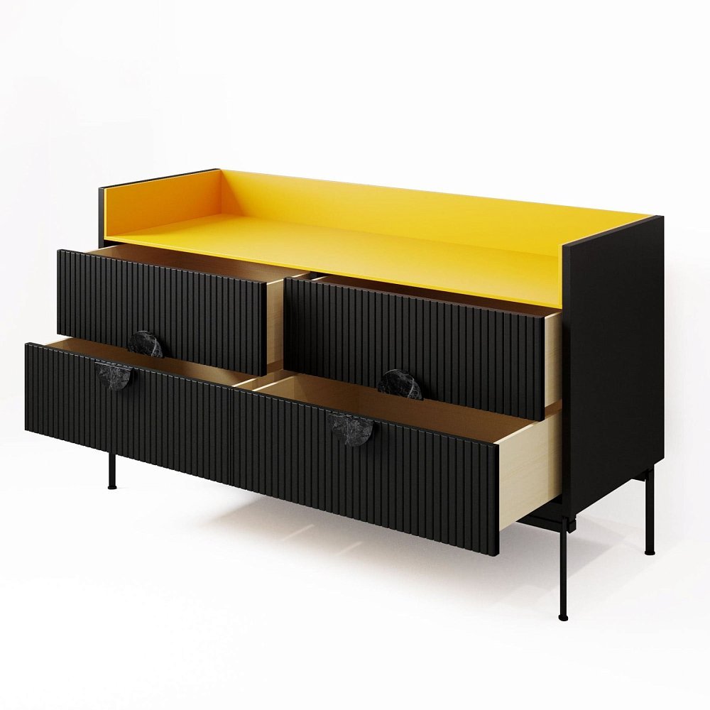 Комод ALTO YELLOW серый