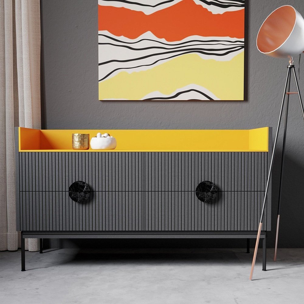 Комод ALTO YELLOW серый